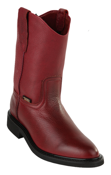 Michel 5522706 Burgundy Genuine Cowhide Leather Round Toe Cowboy Boots