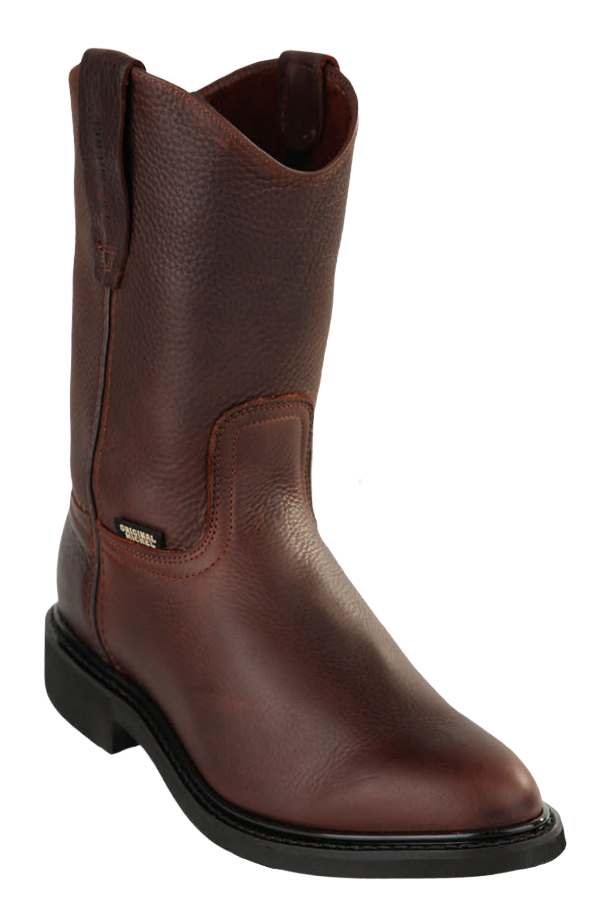Michel 5522707 Brown Genuine Cowhide Leather Round Toe Cowboy Boots