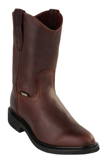 Michel 5522707 Brown Genuine Cowhide Leather Round Toe Cowboy Boots