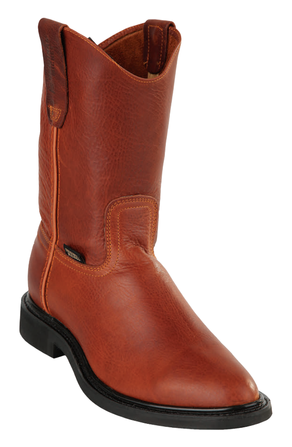 Michel 5522751 Honey Genuine Cowhide Leather Round Toe Cowboy Boots
