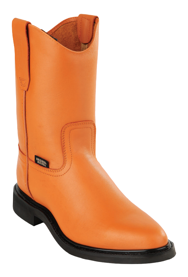 Michel 5524651 Honey Genuine Cowhide Leather Round Toe Cowboy Boots