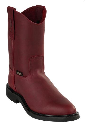 Michel 5525406 Burgundy Genuine Cowhide Leather Round Toe Cowboy Boots