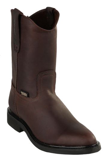 Michel 5525407 Brown Genuine Cowhide Leather Round Toe Cowboy Boots