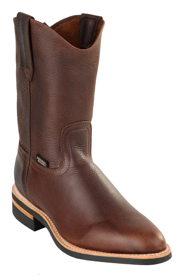 Michel 552C2707 Brown Genuine Cowhide Leather Round Toe Cowboy Boots