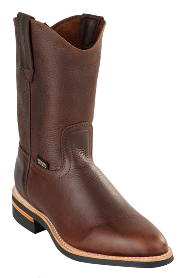 Michel 552C2707 Brown Genuine Cowhide Leather Round Toe Cowboy Boots