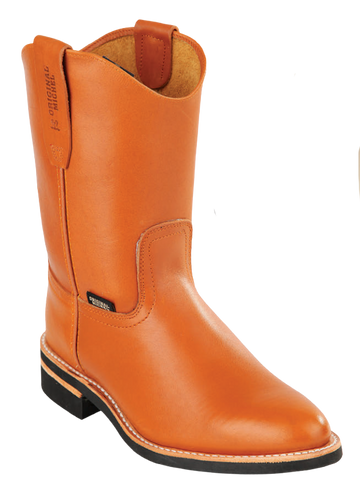 Michel 552C4651 Honey Genuine Cowhide Leather Round Toe Cowboy Boots