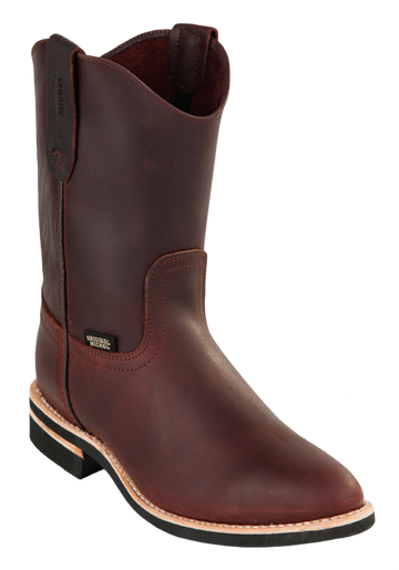 Michel 552C5407 Brown Genuine Cowhide Leather Round Toe Cowboy Boots