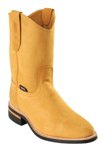 Michel 552C6351 Honey Genuine Cowhide Leather Round Toe Cowboy Boots