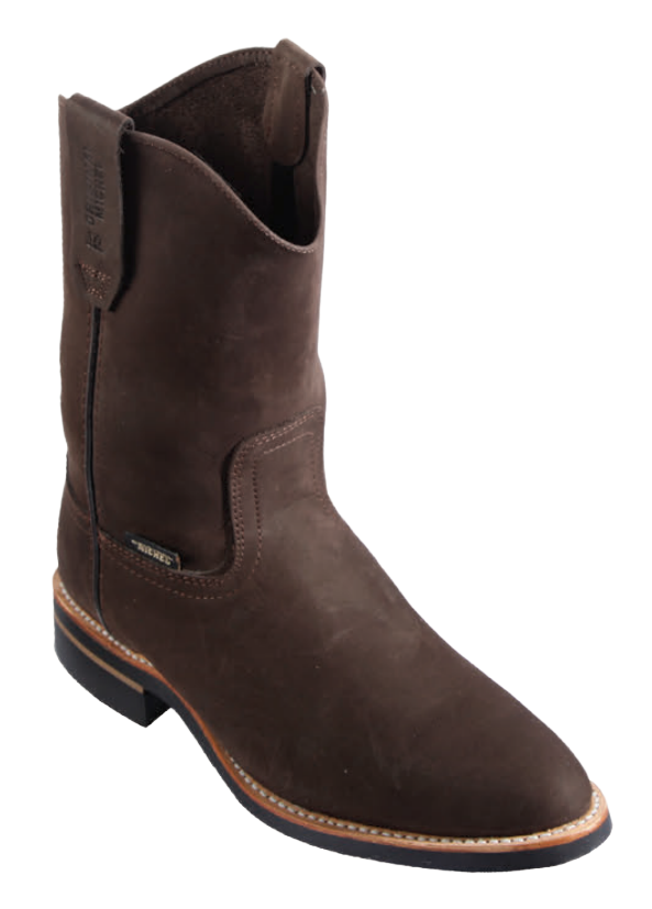 Michel 552C6359 Tobacco Genuine Cowhide Leather Round Toe Cowboy Boots