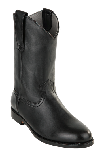 Michel 5538305 Black Genuine Leather Round Toe Cowboy Boots