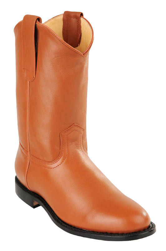 Michel 5538351 Honey Genuine Leather Round Toe Cowboy Boots