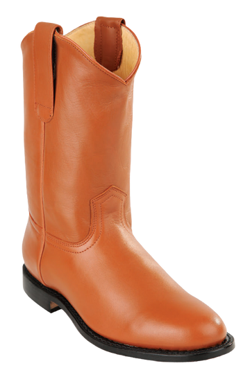 Michel 5538351 Honey Genuine Leather Round Toe Cowboy Boots