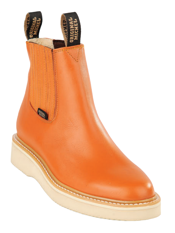 Michel 5544651 Napa Genuine Cowhide Leather Round Toe Charro Ankle Boots