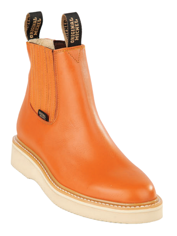 Michel 5544651 Napa Genuine Cowhide Leather Round Toe Charro Ankle Boots