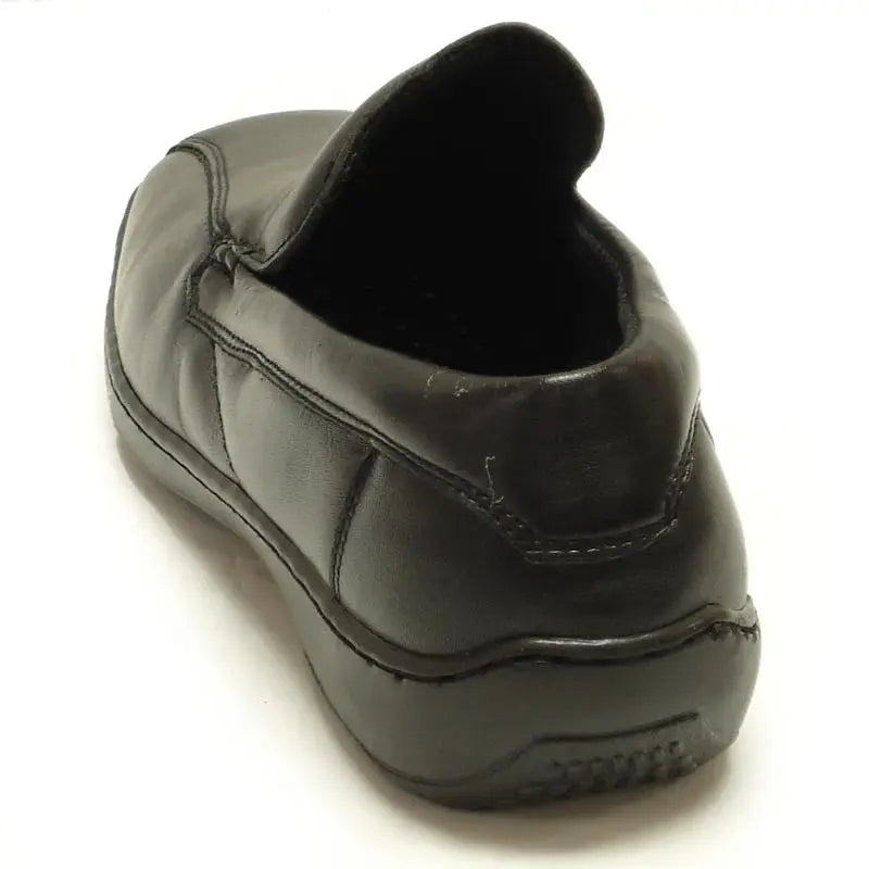 Pinoso's P-5591 Black Leather Slip on Loafers