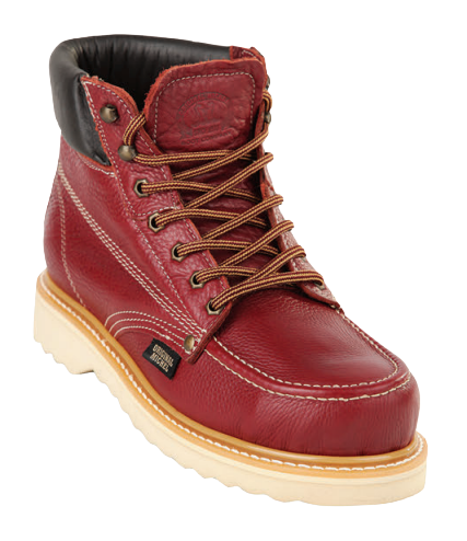 Michel 55932706 Burgundy Genuine Cowhide Leather Casual Boots