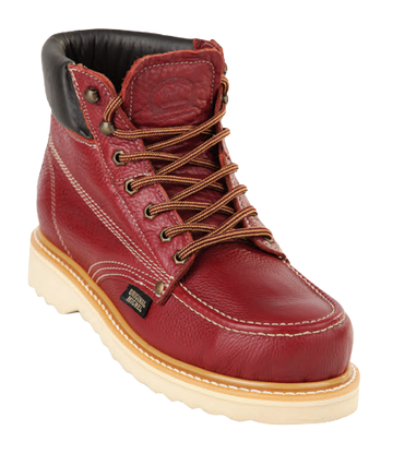 Michel 55932706 Burgundy Genuine Cowhide Leather Casual Boots