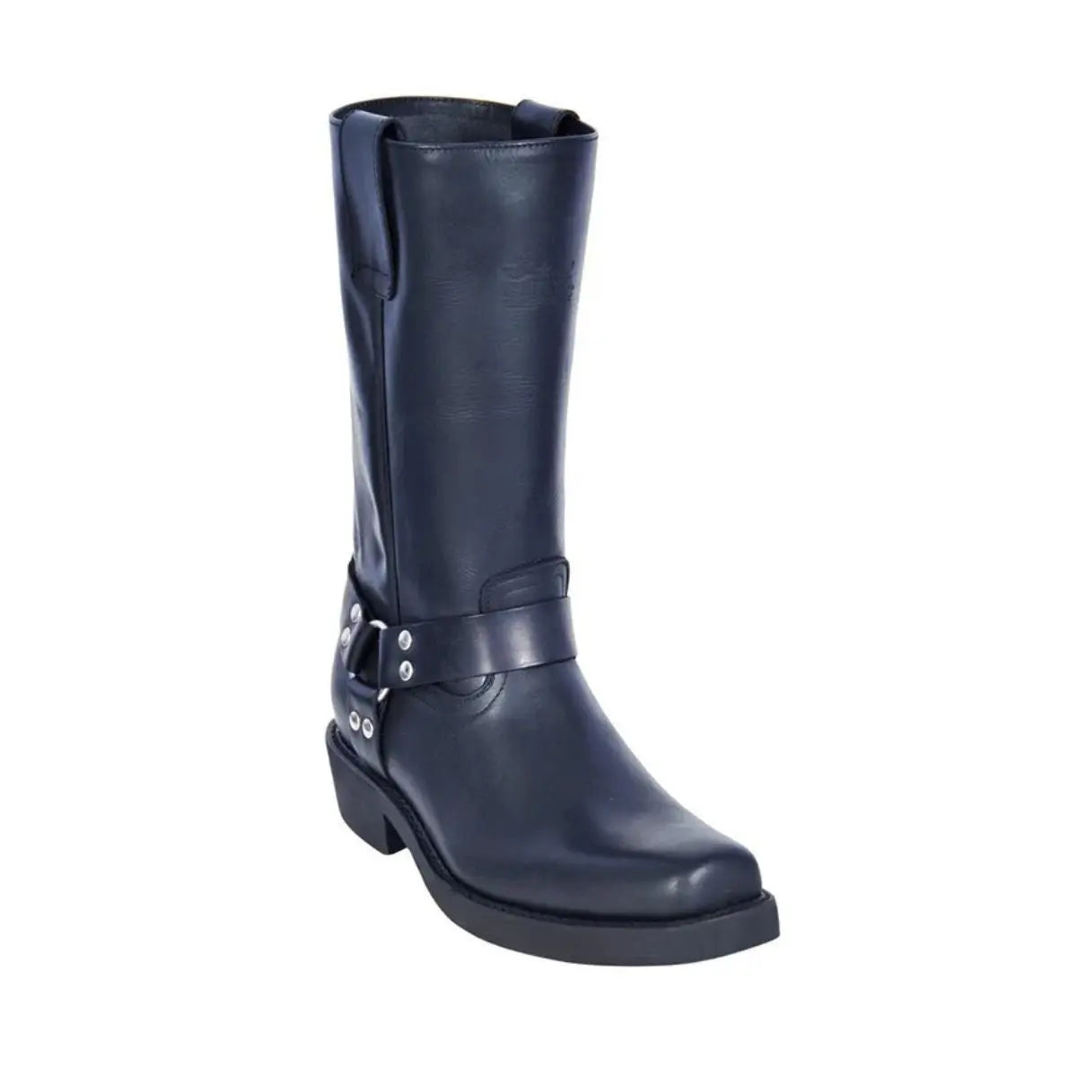 Los Altos 55P5405 Men's Black Genuine Leather Biker Boots