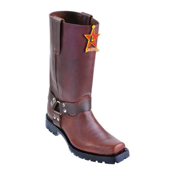 Los Altos 55T5407 Men's Brown Genuine Leather Biker Boots