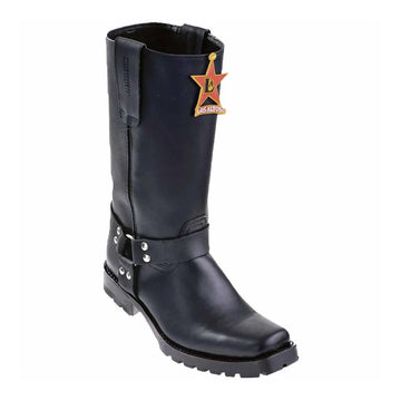 Los Altos 55T5405 Men's Black Genuine Leather Biker Boots