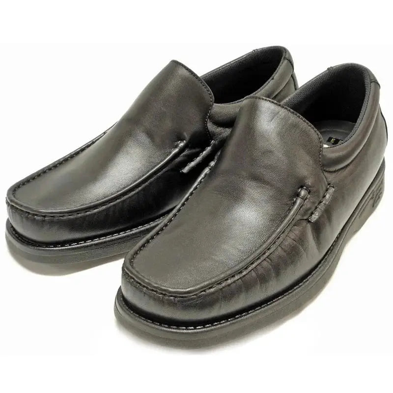 Pinoso's P-5614-668 Black Leather Slip on Loafers