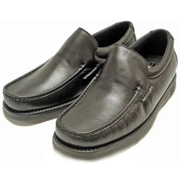 Pinoso's P-5614-668 Black Leather Slip on Loafers