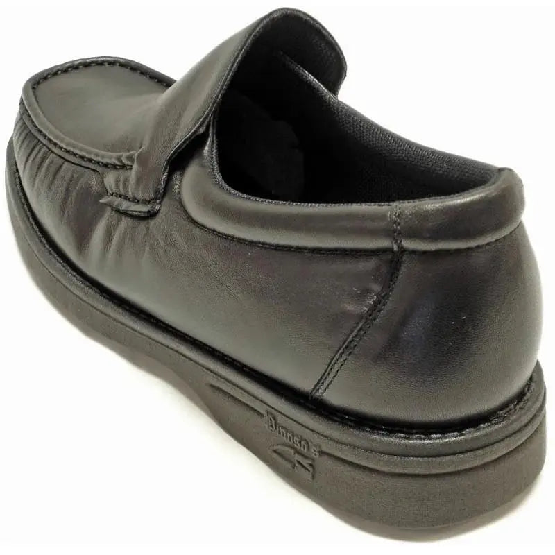Pinoso's P-5614-668 Black Leather Slip on Loafers