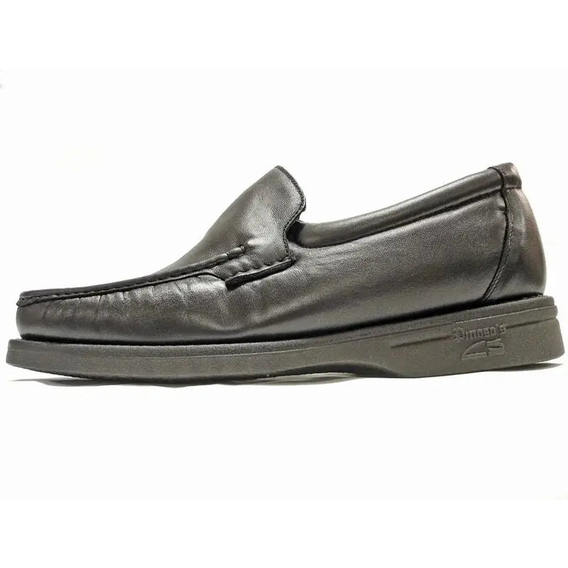 Pinoso's P-5614-668 Black Leather Slip on Loafers