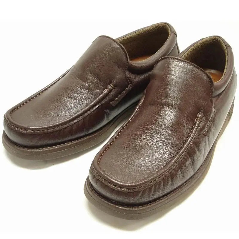 Pinoso's P-5614-668 Brown Leather Slip on Loafers