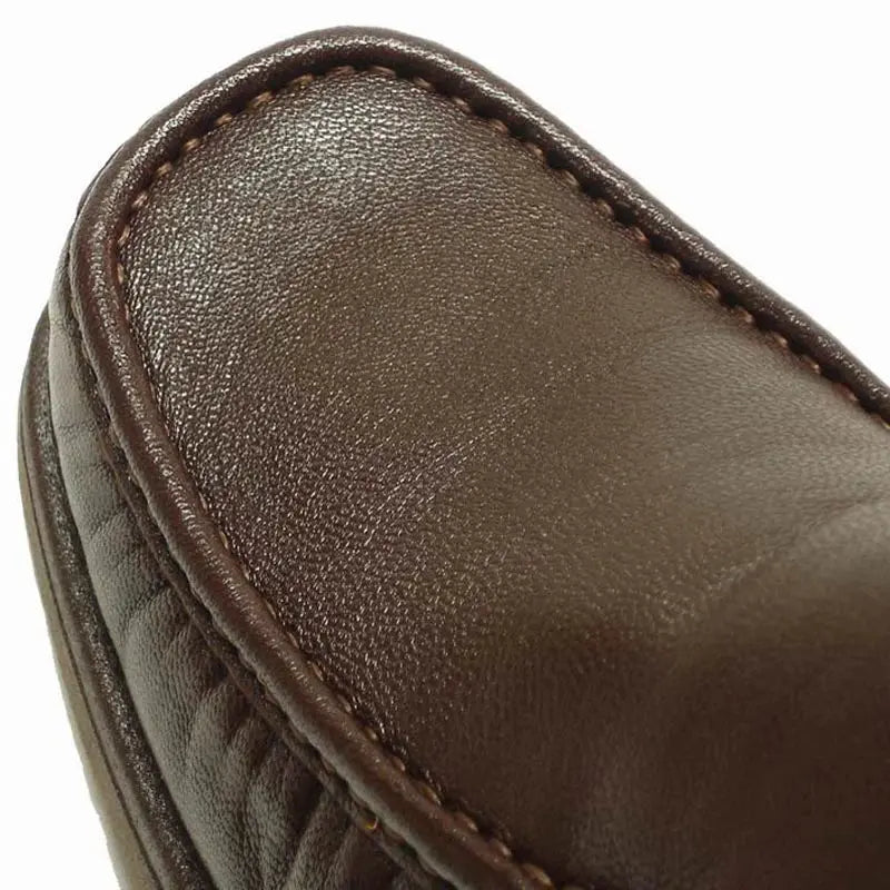 Pinoso's P-5614-668 Brown Leather Slip on Loafers