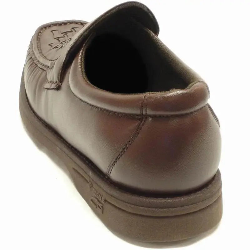 Pinoso's P-5614-P41 Brown Leather Slip on Loafers