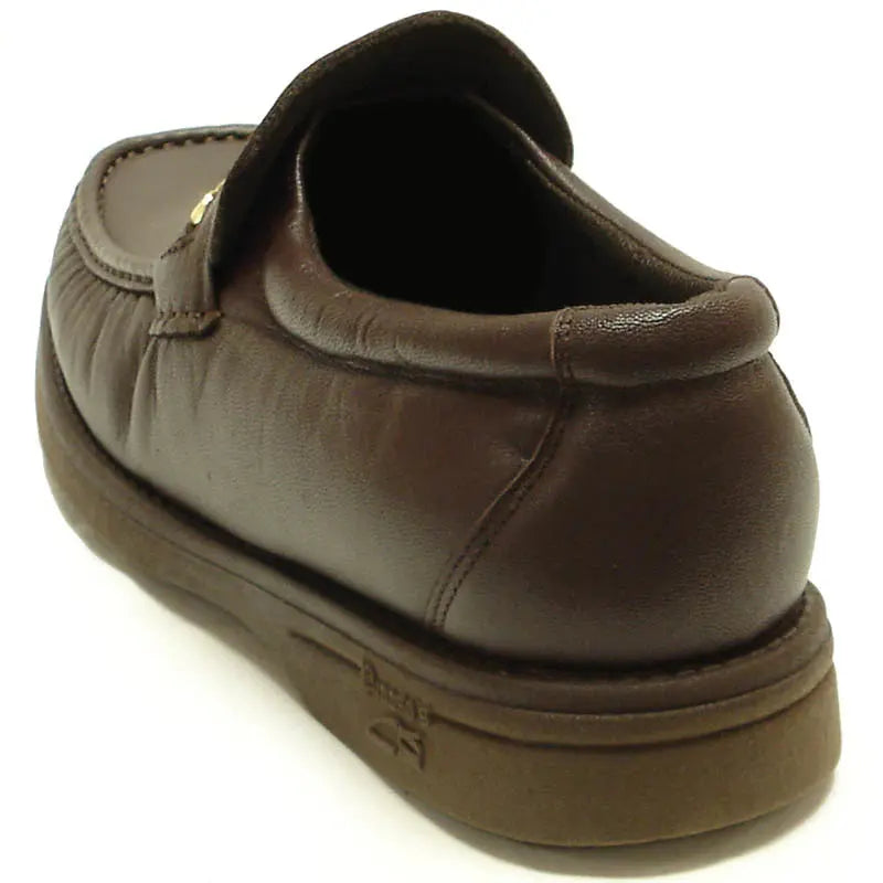 Pinoso's P-5615-668 Brown Leather Slip on Loafers