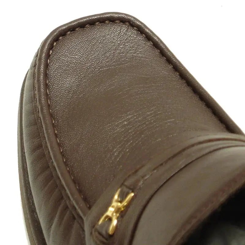 Pinoso's P-5615-668 Brown Leather Slip on Loafers