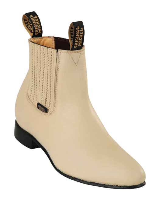 Michel 5618311 Oryx Genuine Cowhide Leather Round Toe Charro Ankle Boots