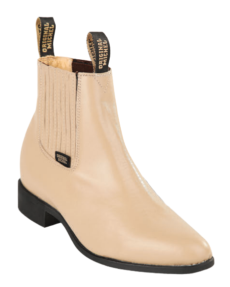 Michel 5644611 Oryx Genuine Cowhide Leather Round Toe Charro Ankle Boots