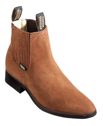 Michel 5646350 Chedron Genuine Cowhide Leather Round Toe Charro Ankle Boots