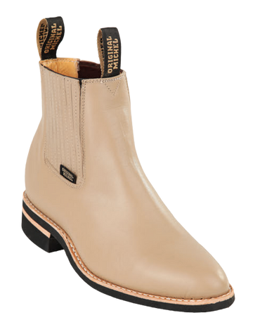 Michel 564C4611 Oryx Genuine Cowhide Leather Round Toe Charro Ankle Boots