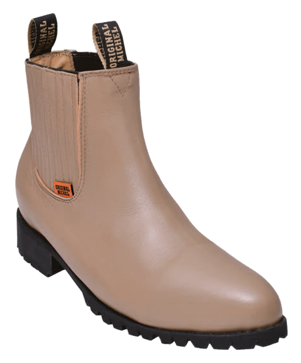 Michel 564T4611 Oryx Genuine Cowhide Leather Round Toe Charro Ankle Boots