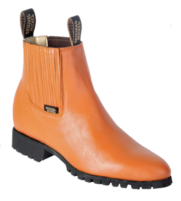 Michel 564T4651 Honey Genuine Cowhide Leather Round Toe Charro Ankle Boots