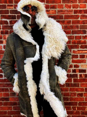 Jakewood 5700 Grey Mongolian Fur/Sheepskin Coat