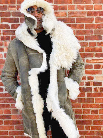 Jakewood 5700 Grey Mongolian Fur/Sheepskin Coat