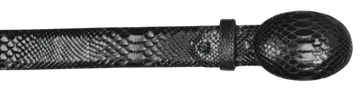 Wild West 2C11A5705 Black Genuine Python Cowboy Belt
