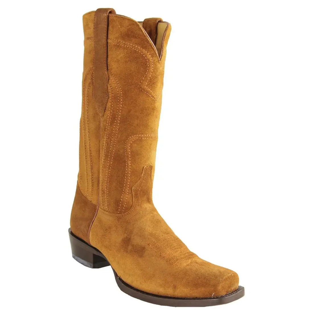 Los Altos 586603 Men's Cognac Genuine Leather Suede 7X Toe Cowboy Boots