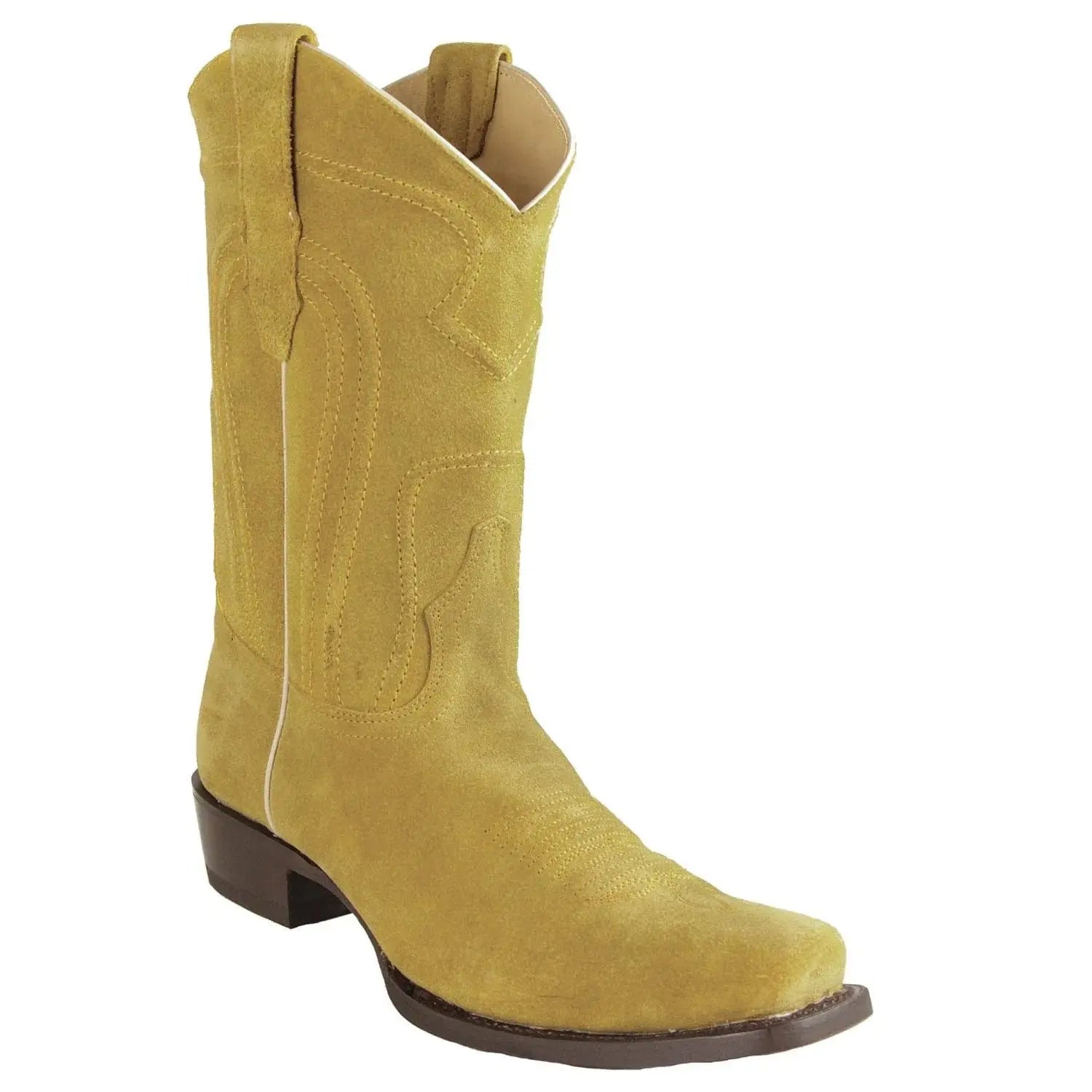 Los Altos 586653 Men's Antique Saddle Genuine Leather Suede 7X Toe Cowboy Boots