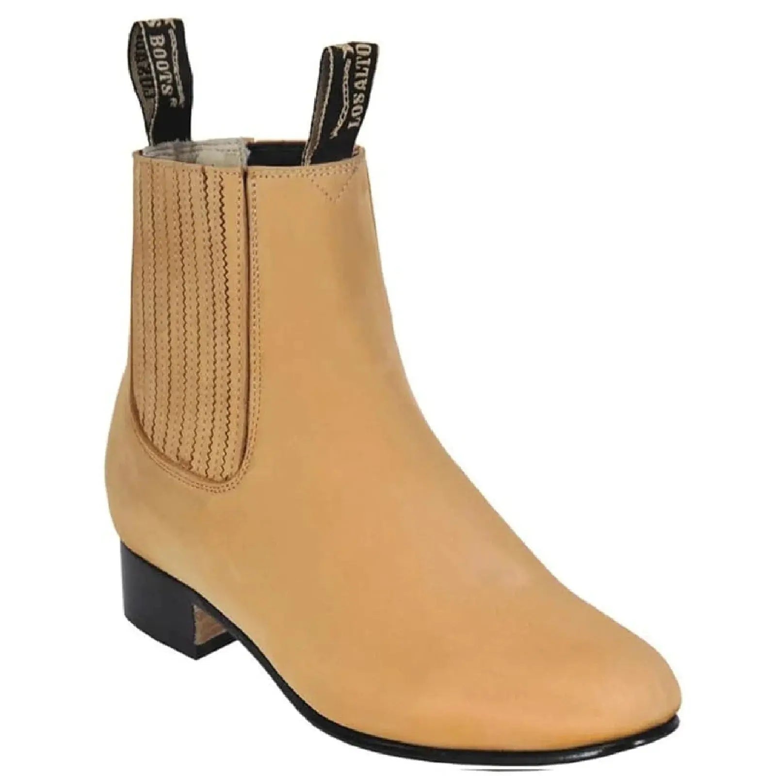 Los Altos 616351 Men's Honey Genuine Nubuck Charro Short Boots