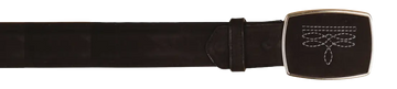 Wild West 2C11AR6305 Black Genuine Leather Cowboy Belt