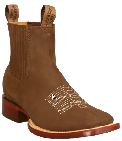 Wild West 282BM26350 Women's Shedron Genuine Leather Ranch Toe Short Boots