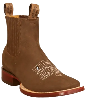 Wild West 282BM26350 Women's Shedron Genuine Leather Ranch Toe Short Boots