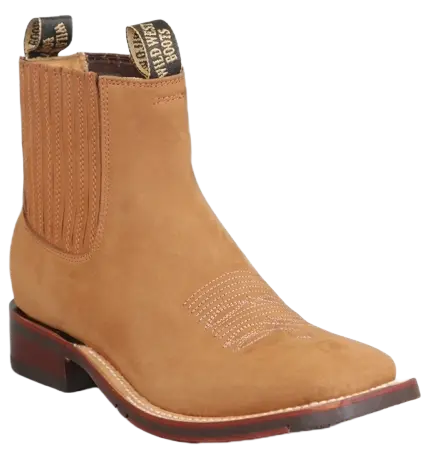 Wild West 2826BM6350 Women's Shedron Genuine Leather Ranch Toe Short Boots