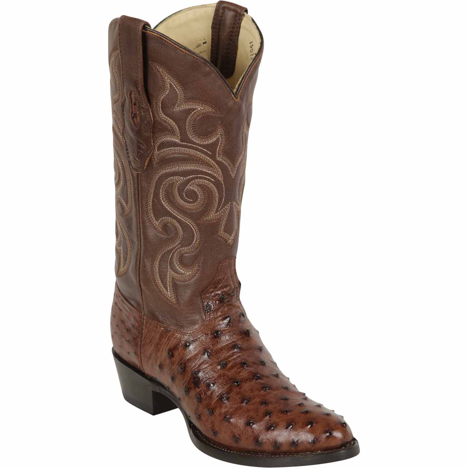 Los Altos 650360 Men's Kango Genuine Ostrich Round Toe Cowboy Boots